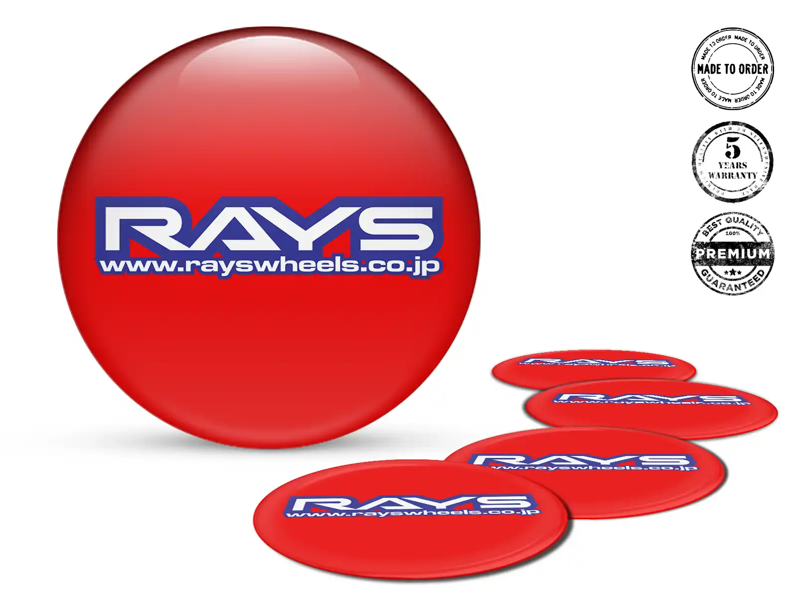 Rays Radfelge Dekor Stil Premium Harz-Aufkleber